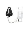 Security Portable Door Lock Latch No Drill Manual Hotel Room Devices for Add Security Holes Removable for Travel Safety