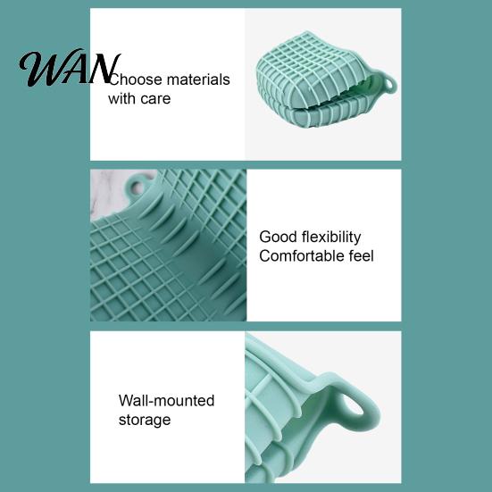 Baking Gloves 2Pcs Silicone Oven Mitts Heat Resistant Thick Grid Pattern Non-Slip for Microwave Kitchen Accessory Temperature Clip