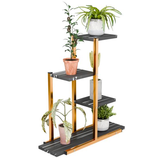 Подставка для растений комнатная многоярусная подставка для комнатных растений, многоуровневая угловая подставка для цветов для гостиной, многослойная полка для растений из кованого железа