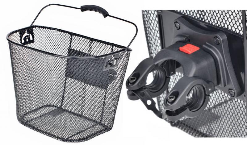 Bicycle Basket for Handlebars Detachable Front Bicycle Basket 25.4 - 31.8