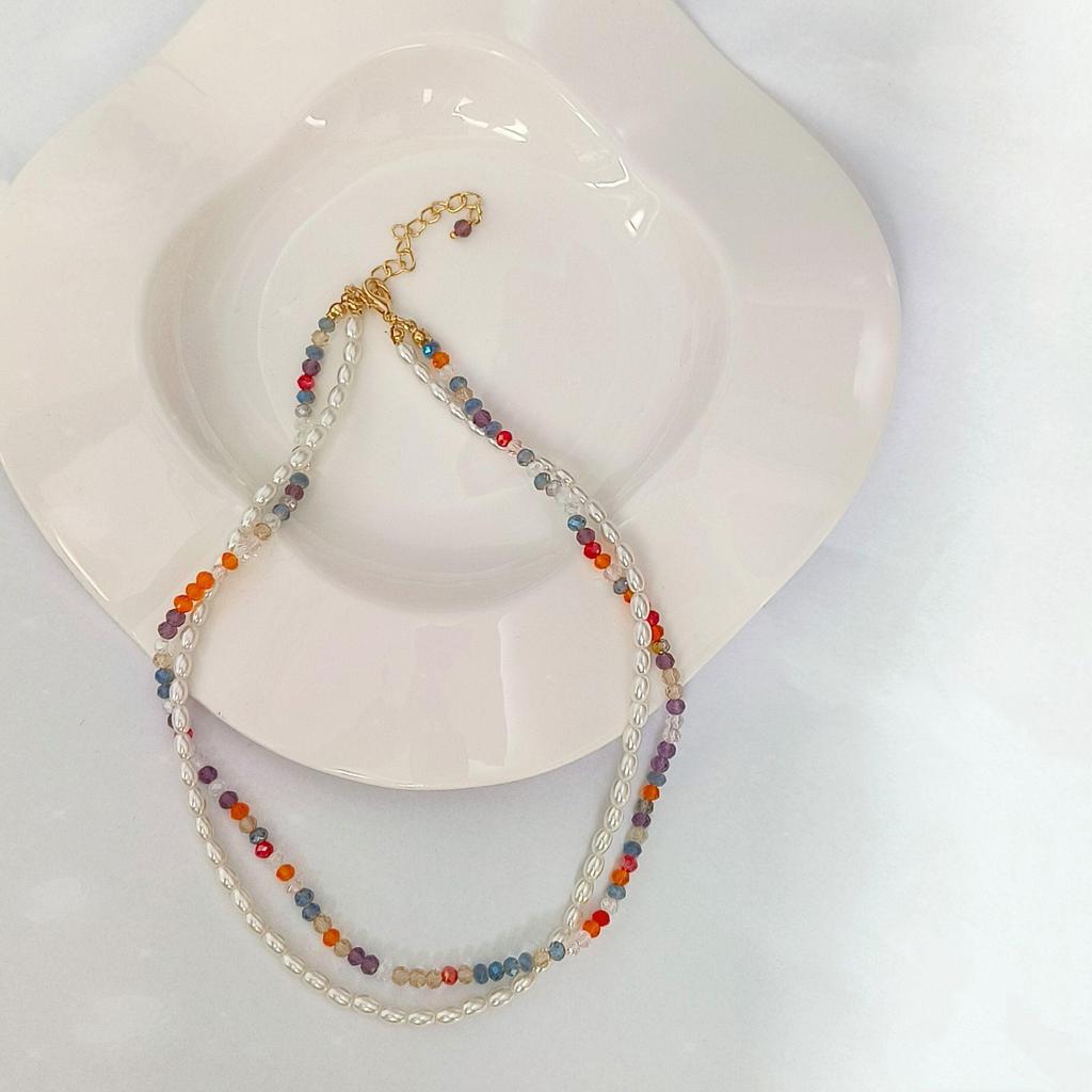 Элегантное жемчужное колье с вишнями: Роскошная летняя ключичная цепочка для женщин