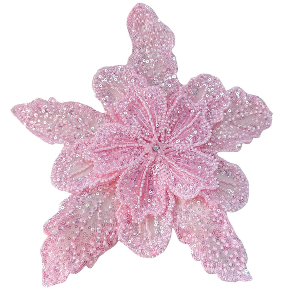 Eye-Catching Sequins Flower Applique for Clothes Hat Sewing Patches DIY Scarf Wedding Dress Decors Accessories