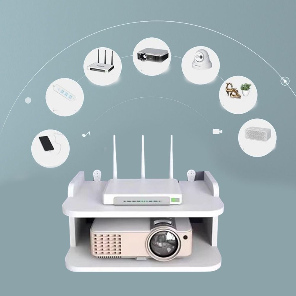 Strong Load-Bearing 2 Layer Wall Shelf 2/3 Layers WiFi Router Storage Holder  Bedroom