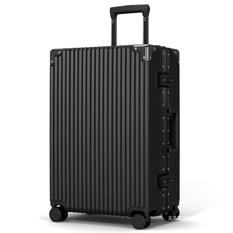 Ping Travel Suitcase: Large Capacity 28-Inch Leather Trolley with Lock for Men and Women, Compact Carry-on for Students.