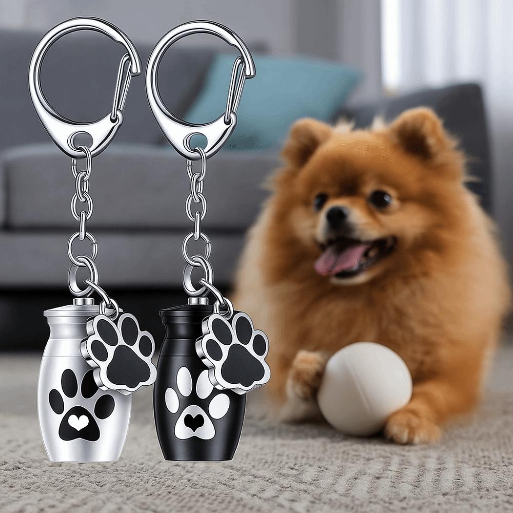 Hanging Pet Urns Keychain Aluminum Zinc Zinc Alloy Pet Urn Pendant Cat Dog Ashes Pendant  Pet Hair