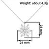 Huitan Simple Silver Color Snowflake Pendant Necklace for Women Versatile Party with Cubic Zirconia Elegant Christmas JewelryGood product