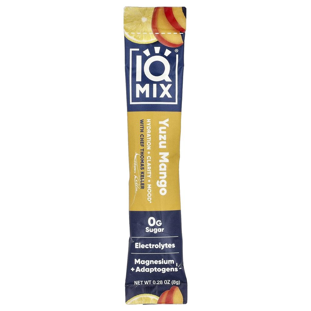 IQBAR IQMIX®, Смесь для гидратации + ясности + настроения, Юзу Манго, 20 стиков, 8г (0,28 унции) Каждый