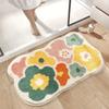 1pc 40*60cm Cute Flower Bathroom Rug, Machine Washable Bathroom Floor Mat, Extra Soft Absorbent Non-Slip Bath Rug