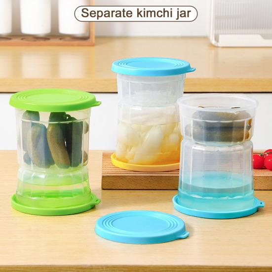 Банка для солений в форме песочных часов, разделитель сока для солений, пищевая, без BPA, герметичная, устойчивая к протечкам, банка для хранения солений