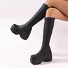 Knee High Boots Women Brand New Gothic Style Sexy Elegant Platform Women Boots Big Size Comfy Walking Woman Shoes Botas De Mujer
