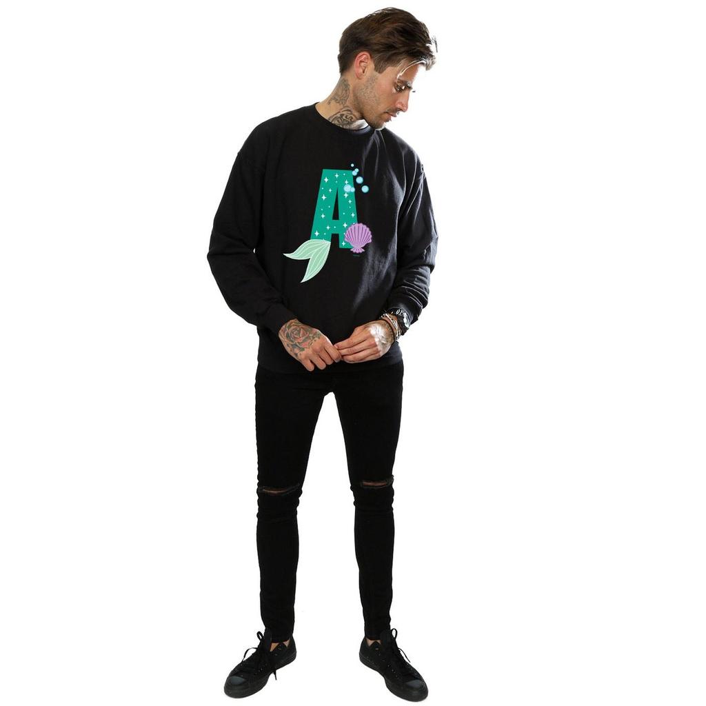 Disney Mens Alphabet A Is For Ariel Sweatshirt