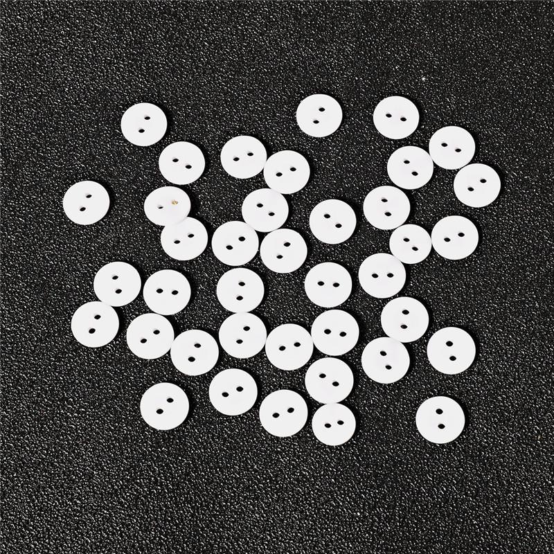 Resin Sewing Button Scrapbooking Round White Black 2 Holes 9/10/11.5/15/18/20/23/25 Mm