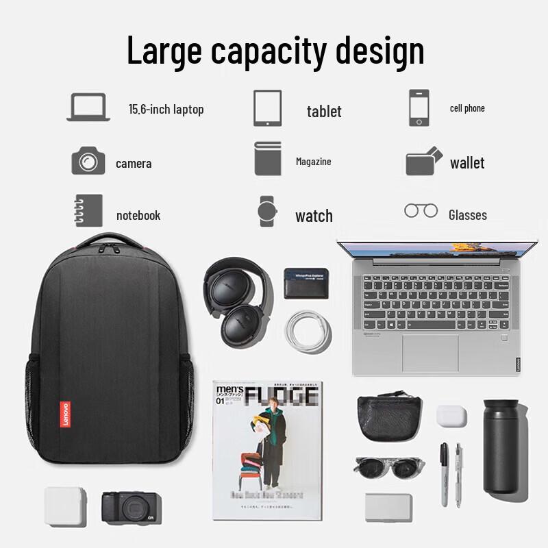 Lenovo 16-дюймовый водонепроницаемый рюкзак для ноутбука и путешествий