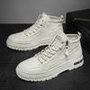 Мужская рабочая обувь, повседневная обувь с высоким верхом, высококачественные кожаные мужские ботинки, весенние кроссовки, ботильоны, зимняя дизайнерская обувь