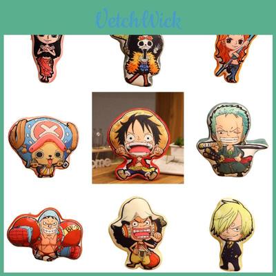 Креативная плюшевая подушка One Piece, мультяшная подушка Луффи, Зоро, Чоппера, детский фестивальный подарок, персонажи)