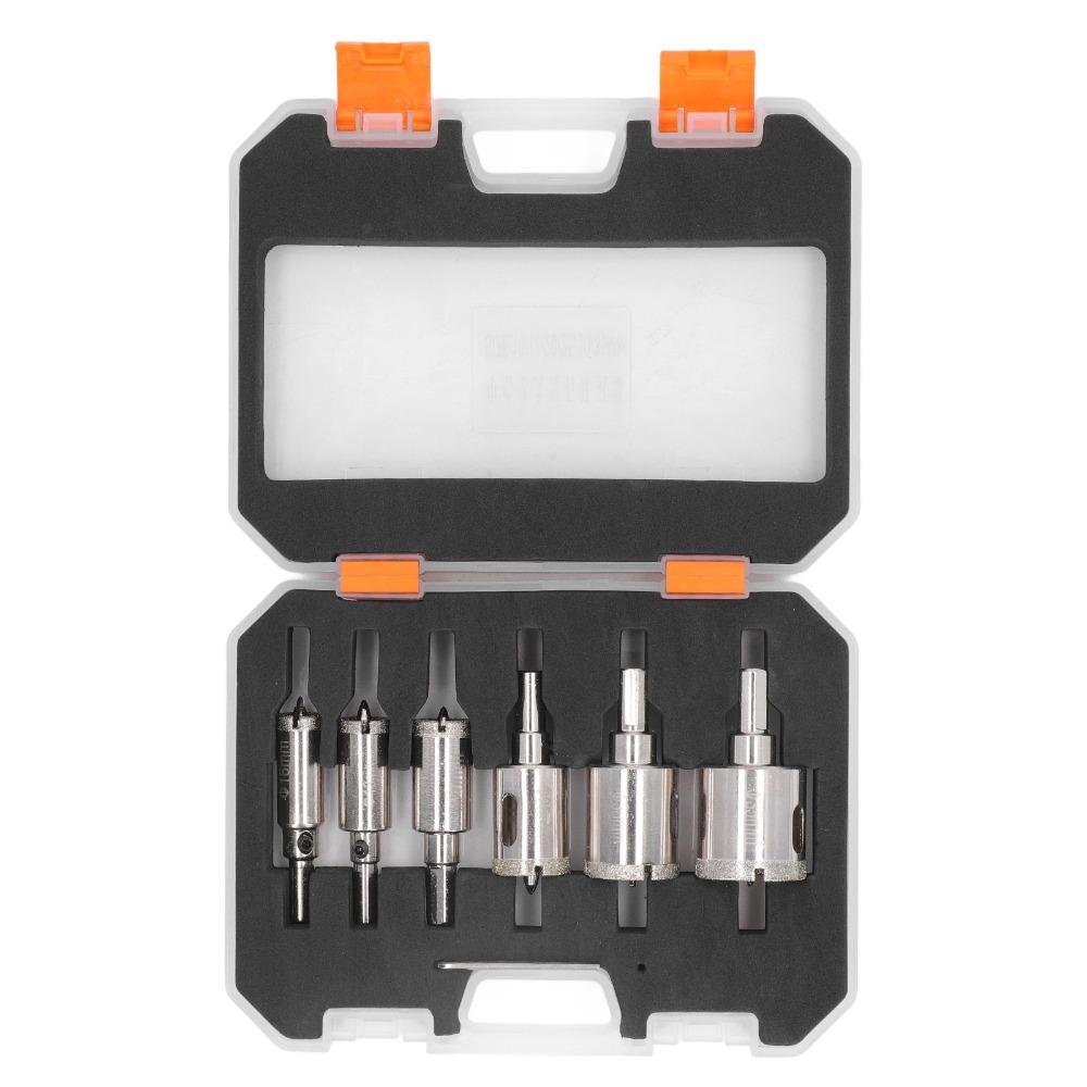 6pcs Portable Carrying Case Diamond Hole Saw Kit Diamond Hole Saw Set Drilling Marble