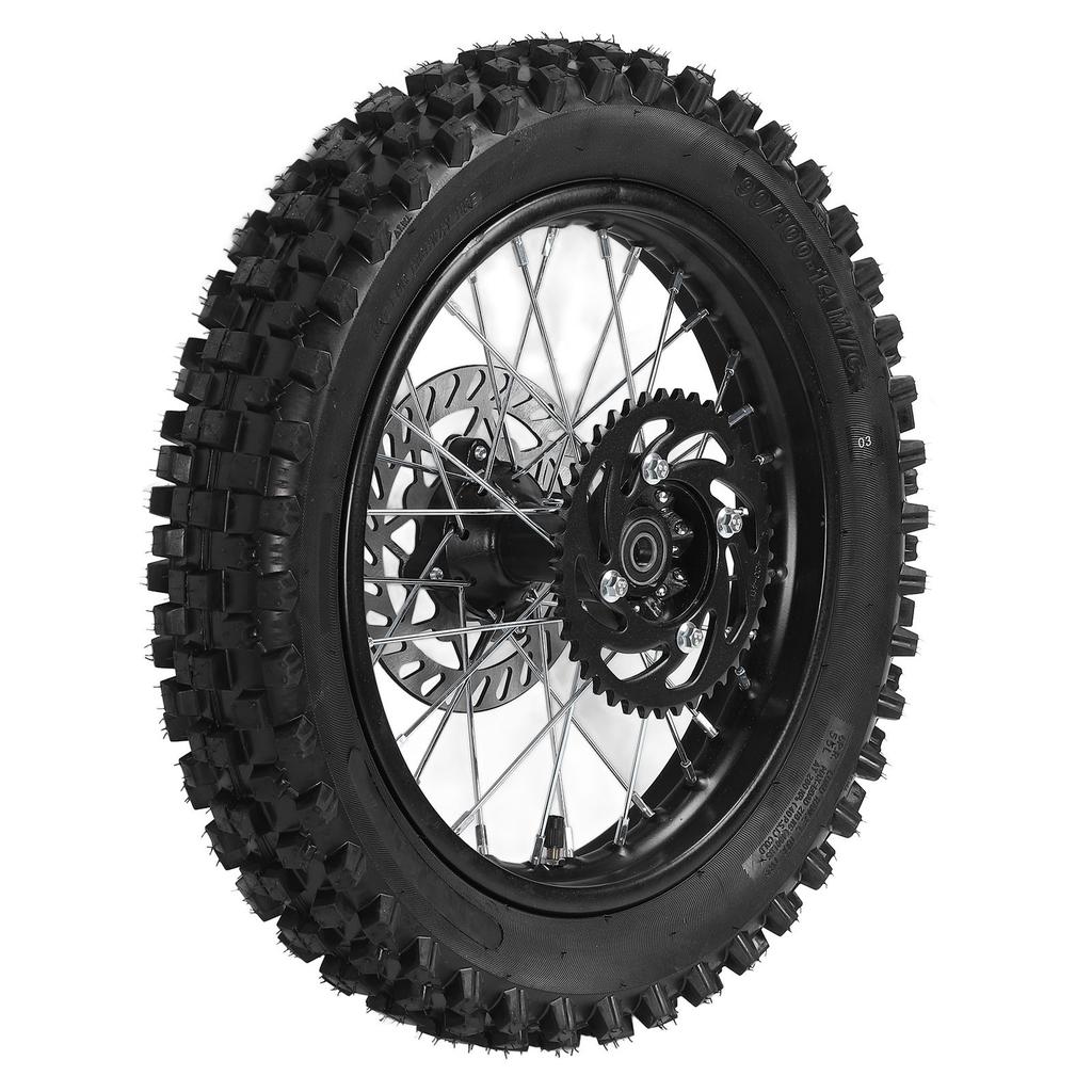 14-дюймовое заднее колесо в сборе с ротором и звездочкой 90 100 14 15 мм ось Улучшенное сцепление Замена для Tao Kayo