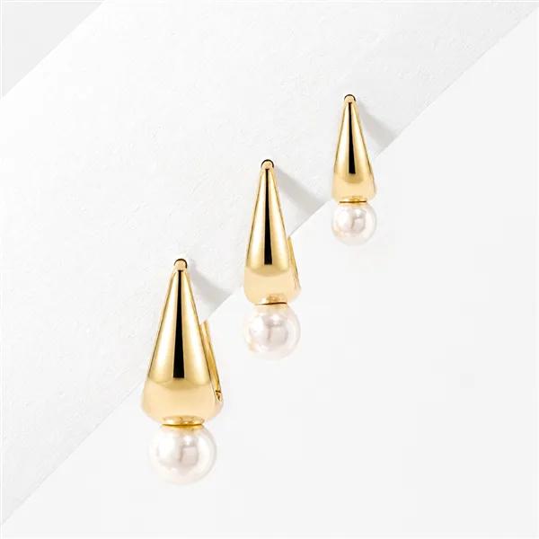 14K Perle Pearl One-Touch Earrings S