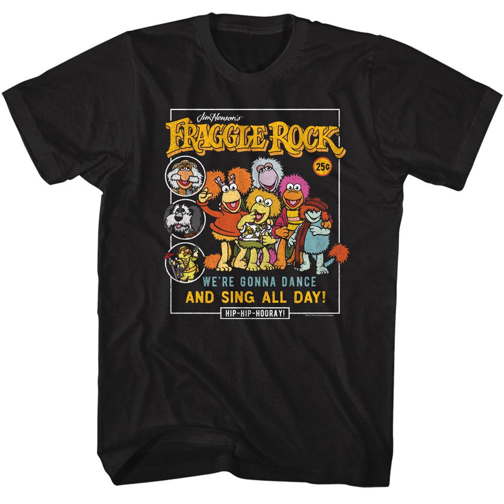 Fraggle Rock Group Jim Henson We're Gonna Dance And Sing All Day Men's T Shirt