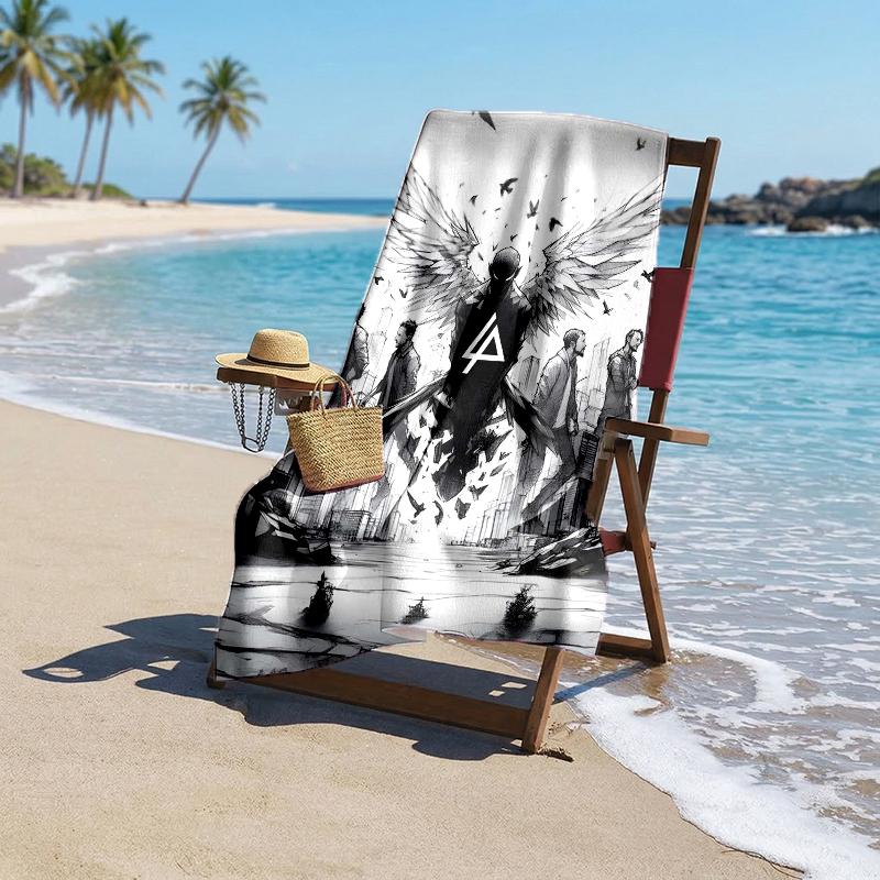 Linkin Park Fashion Beach Towel: Ideal for Summer Adventures Soft, absorbent and quick drying suitable for swimming and bathing