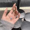Серебро 925 пробы Осенне-зимний Квадратный Цирконий Роскошная Ключичная Цепь Модное Женское Корейское Ожерелье