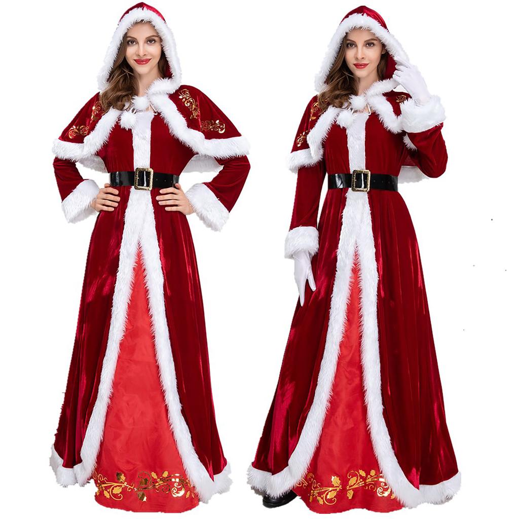 Fashion Women Christmas Cosplay Princess Dress Vintage Witch Dress