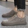 FashionHigh Quality Men Casual Shoes Fashion Men's Shoes Comfortable Fashion Walking Mens Sneakers New Suede Leather Lace-Up Shoes Male