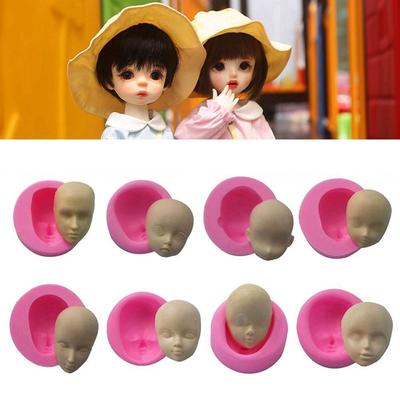 3D силиконовые формы для лица куклы, версия Q, формы для лица, аксессуары для кукол своими руками, глиняная голова, Sculpey, украшение тортов, инструменты для ручного изготовления.