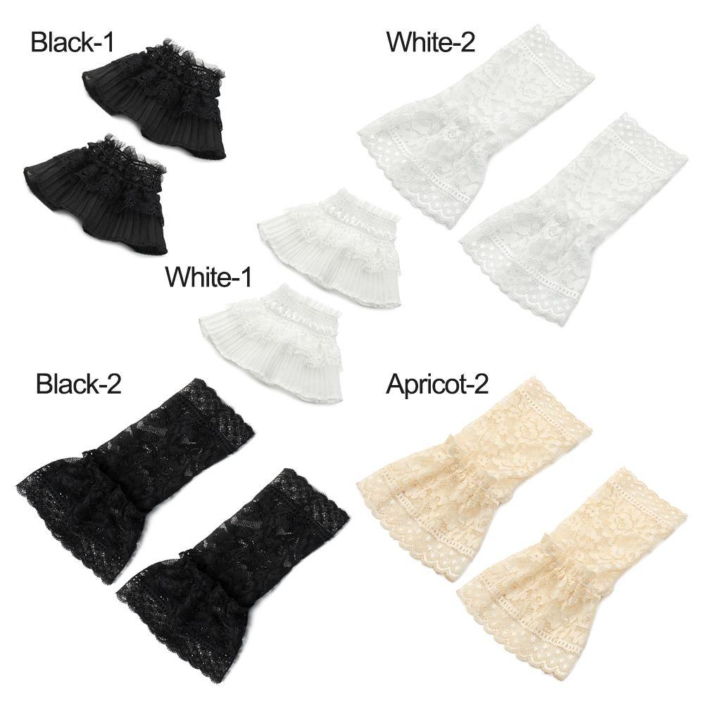 Decorative Gloves Arm Cover Lace Cuffs Ruffles Elbow Sleeve Fake Sleeve Detachable Sleeve Cuffs