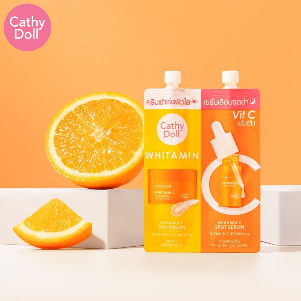 Karmart CATHY DOLL WHITAMIN C DAY CREAM & WHITAMIN C Spot SERUM 6 мл+6 мл - Тайский уход за кожей