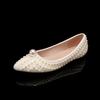 Fashion New Luxury High Heel Women's Shoes 8.5cm Thin Heel Pointed White Pearl Bridal Wedding Shoes Fashionable Shallow Mouth High Heels