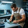Washable Work Apron with Pockets & Tool Strap, Heavy Duty for Utility Woodworking Gardening Mechanical Repair, Waterproof Men Women Carpenter