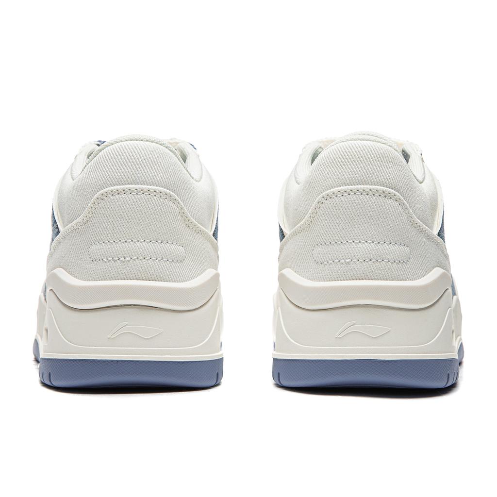 Li Ning Moon White 2MID Скейтбордические кроссовки Мужские Средние Белый Синий AGCV331-7