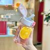 Детская бутылка для воды NuFeng со шкалой и силиконовой трубочкой