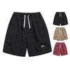 Outdoor Casual Basketball Shorts Elastic Drawstring Pockets Short Color Pants Solid Waist Letter Print Wide Leg Sport Shorts Streetwear