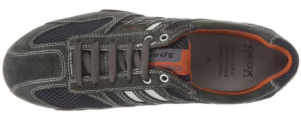 Geox U Snake K Sneakers (U4207K) Dark Grey/off White