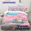 Name Custom Maltese and Golden Retriever Pattern Bedding Set Quilt Cover Pillowcase Home Decor Gift (1 * duvet cover + 2 * pillowcase, without core)