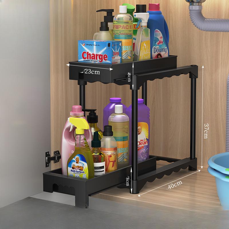Undersink Storage Rack, Plastic Drawer, Floor To Ceiling Multi-layer Crevice, Restaurant Kitchen Multifunctional Storage Rack