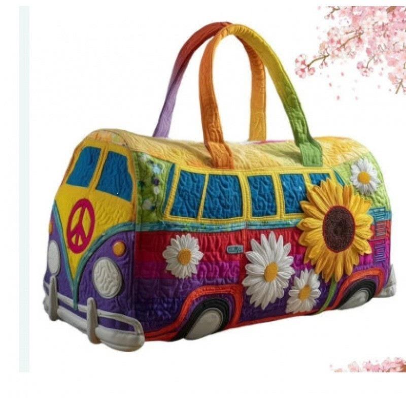 3D Ретро сумка-баул VW Bus для путешествий и спортзала: Мода для коротких дистанций