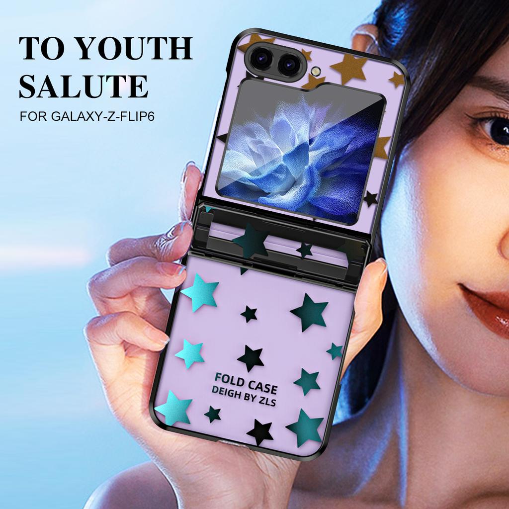 Роскошный защитный чехол со звездами для Samsung Galaxy Z Flip 6 5 4 3, противоударный чехол Star Twinkle