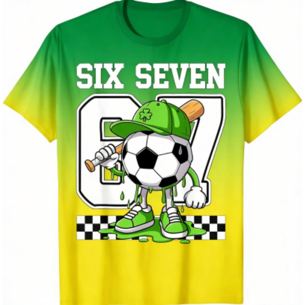 Fashion Kids T-Shirt Fun 67 Six Seven Print Boy and Girl Tees Top Summer Short Sleeve O Neck Casual Outdoor Kids Clothing