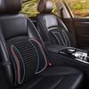 Lumbar Support Car Lumbar Cushion Wooden Bead Mesh Ventilate Backrest  For Car Driver