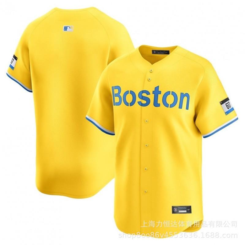 Mens Boston Red Sox MLB Baseball Jersey Short Sleeve Embroidered 11 16 34 Team Sports Top