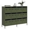 VidaXL Olive Green Buffet 135x39x103.5 Cm Cold-rolled Steel, Storage Furniture, Kitchen Storage Furniture, Furniture 3307177