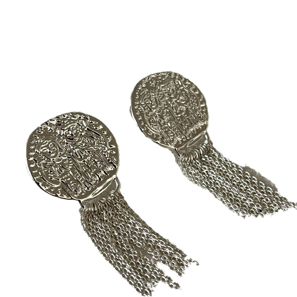 Преувеличенные длинные серьги-гвоздики для званого ужина, рельефные серьги, серьги, модный темперамент, высококлассные универсальные серьги с бахромой.