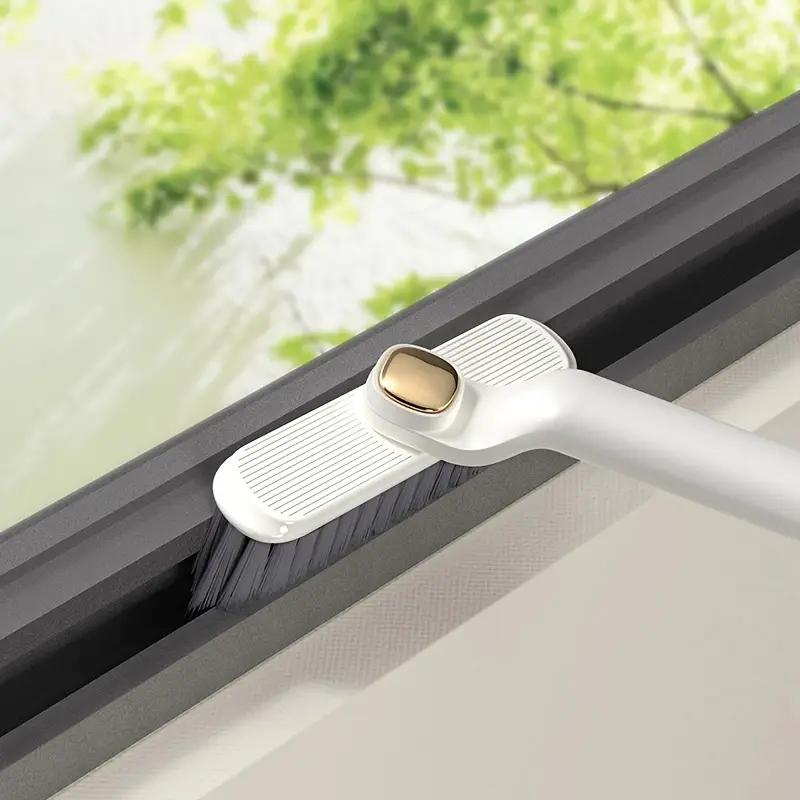 Многофункциональная вращающаяся щетка для чистки 2 в 1, V-образное соединение, 360-градусная жесткая щетина для чистки плитки в ванной и затирки на стенах