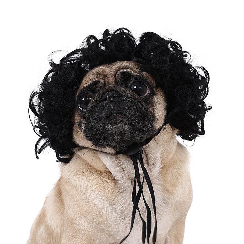 Кошка Собака Домашние животные Парики Головной убор Забавный костюм Щенок Трансвестит Косплей Одевание Милые питомцы Набор для волос Забавный реквизит Головные уборы Аксессуары