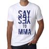 Men’s Vintage Tee Shirt Graphic T Shirt Say Yes To MMA White