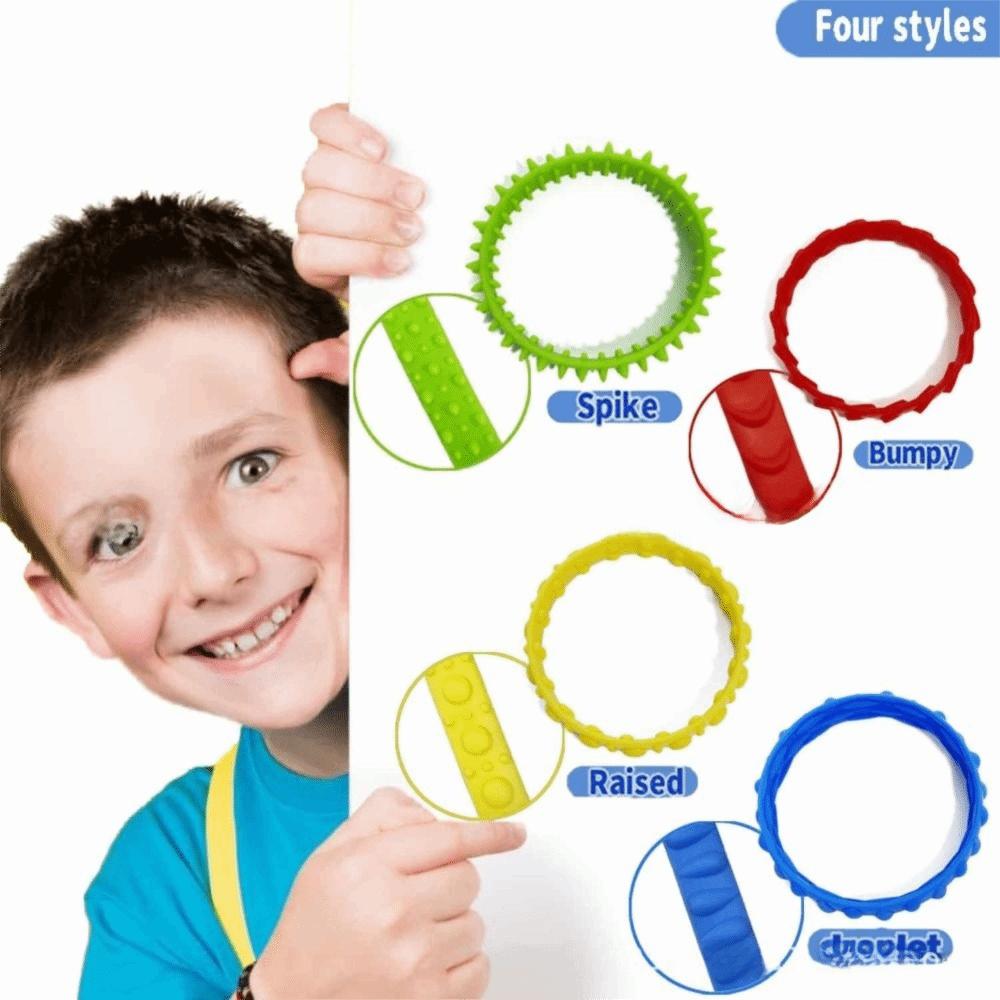 Soft Material Sensory Hand Ring Toys Flexible Design Silent Decompressors Bracelet  Home Relaxation