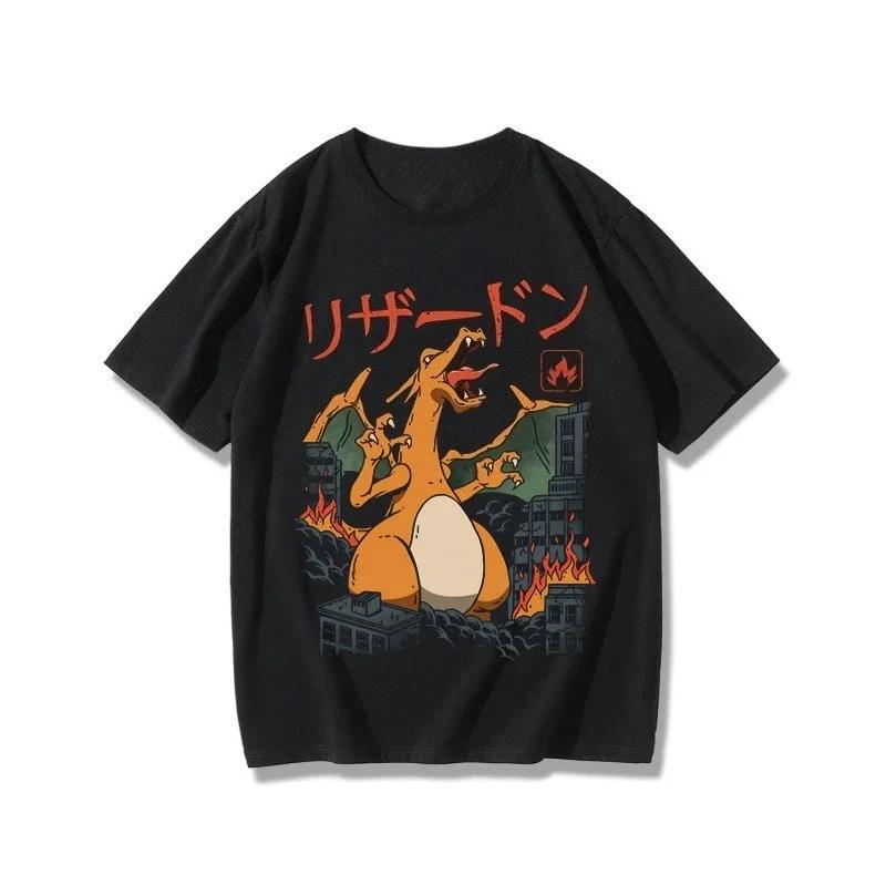 Peripheral Products T-Shirt Squirtle Frog Seed Gengar Fire-breathing Dragon Kabi Beast Peripheral Short Sleeve